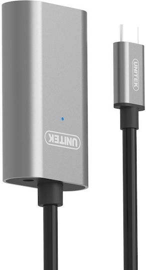 Unitek USB 3.1 Cable USB-C male - USB-C female Μαύρο 5m U305A