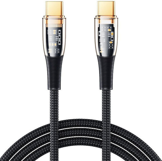 Remax RC-C062 C-C USB 2.0 Cable USB-C male - USB-C 100W PD Μαύρο 1.2m