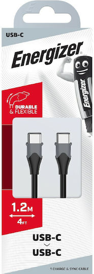 Energizer USB 2.0 Cable USB-C male - USB-C Μαύρο 1.2m C611CGBK