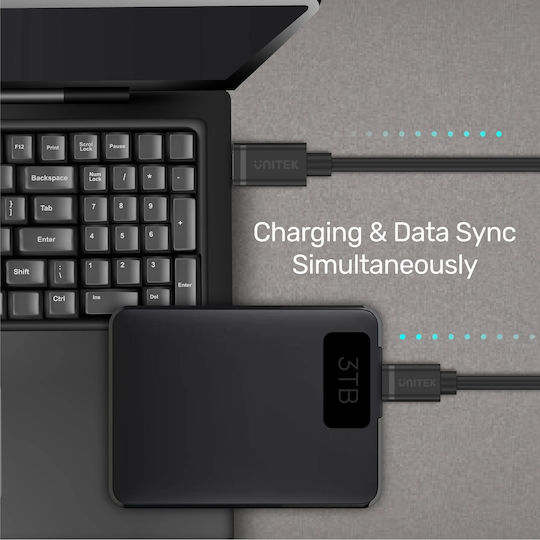 Unitek USB 2.0 Cable USB Type-C Male - Micro USB-A Black 1m