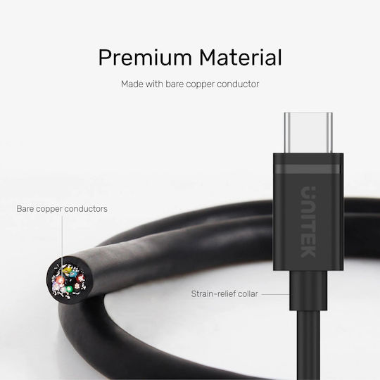 Unitek USB 2.0 Cable USB Type-C Male - Micro USB-A Black 1m