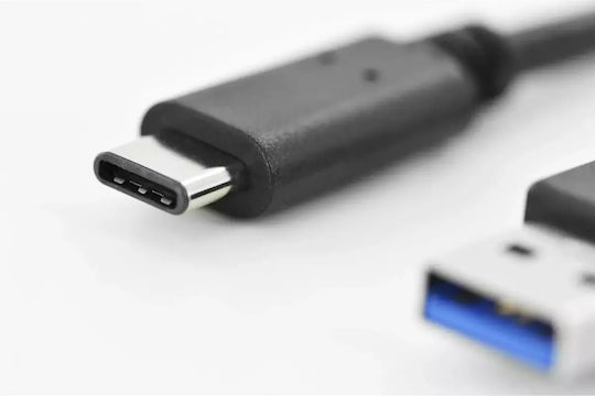 Digitus USB 2.0 Cable USB-C male - USB-A PD Μαύρο 1m AK-300136-010-S Bulk