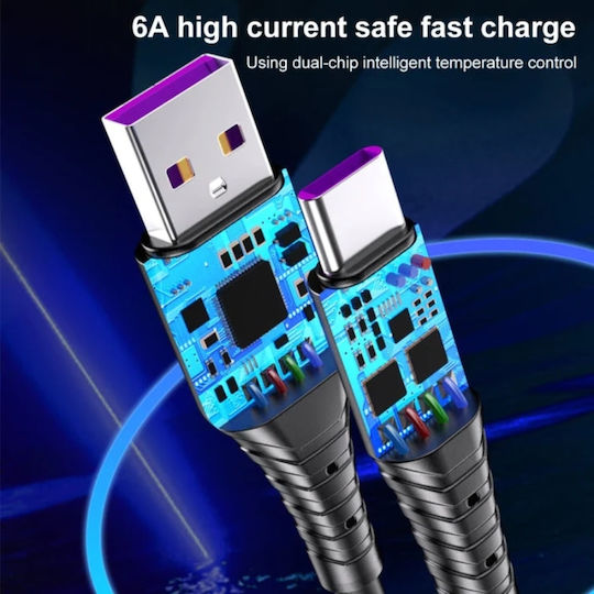 WK WDC-152 USB 2.0 Cable USB Type-C Male to USB-A 30W Black 3m