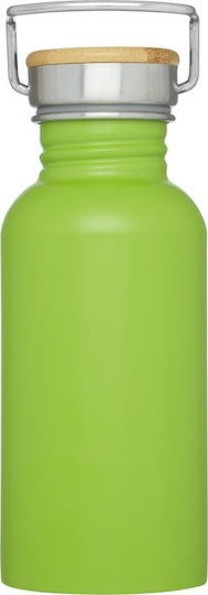 Sticlă Thor 550 Ml Sport Sticlă Verde Oțel Inoxidabil Lemn Bambus