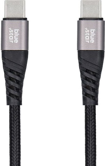 Blue Star USB 2.0 Cable USB-C male - USB-C 60W Μαύρο 1.2m 594895