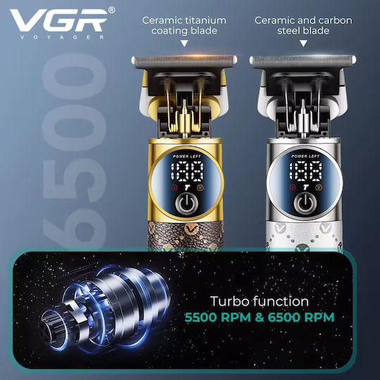 VGR Professional Hair Clipper Brown V-942