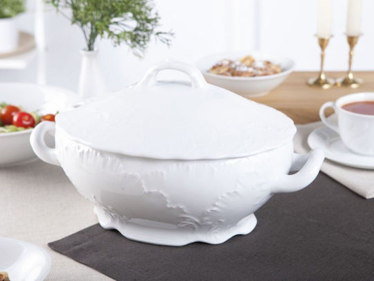 Πορσελάνινη Σουπιέρα "rococo Λευκό" 2700ml