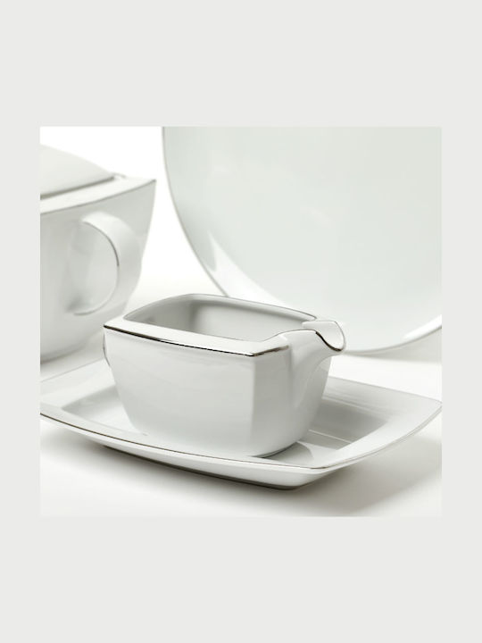 Emfasi Dinnerware Set Porcelain White 44pcs