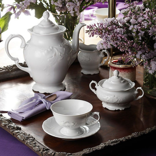 Porcelain Composition “fiorina White” Dinnerware Set 67 Pieces