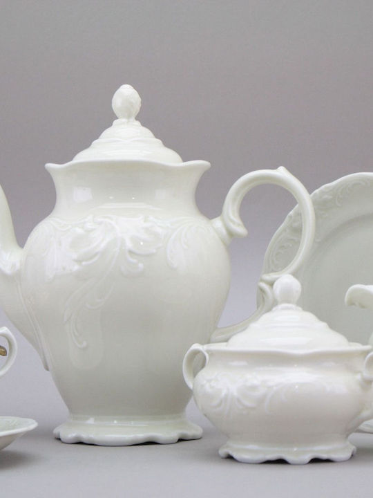 Porcelain Composition “fiorina White” Dinnerware Set 67 Pieces