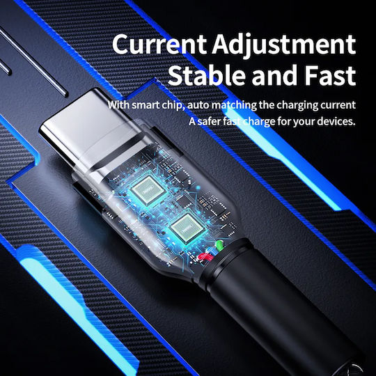 Remax Jany RC-172 Braided USB 2.0 Cable USB-C male - USB-C 100W PD Μαύρο 1m