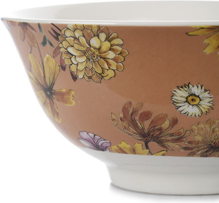 Porcelain Serving Bowl 15x15x7cm Orange Kaeming