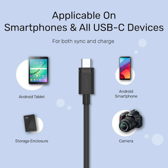 Unitek USB 3.1 Cable USB-C Male - USB-A Black 2m
