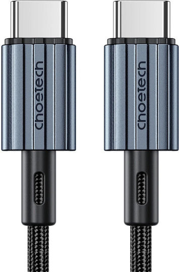 Choetech USB 2.0 Cable USB-C male - USB-C 60W PD Μαύρο 1.2m