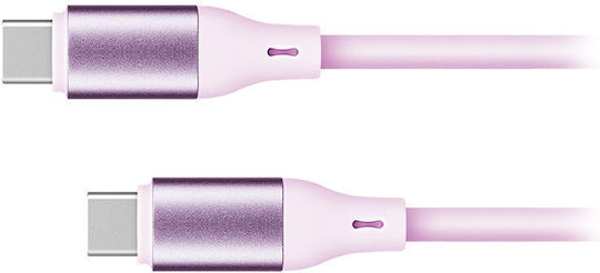 Cablu USB Type-C USB Type-C 100 W 1 M Roz Silicon Kruger&matz Basic