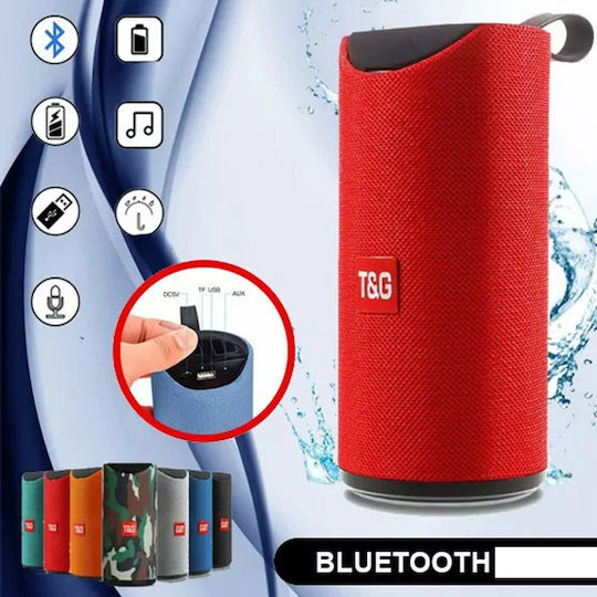 T&G Tg-113 Bluetooth Speaker 10W with Radio and Battery Life up to 3 hours Red