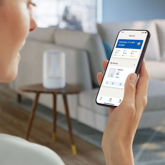 Philips Sky High Mist Καθαριστής Αέρα / Υγραντήρας 19.6W για Χώρους 41m²