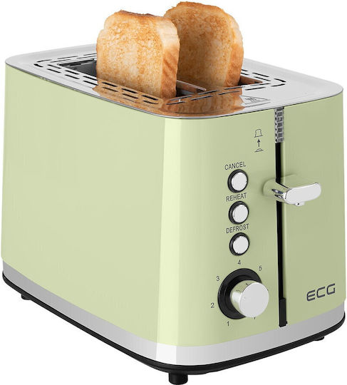 ECG Φρυγανιέρα 2 Θέσεων 925W Πράσινη
