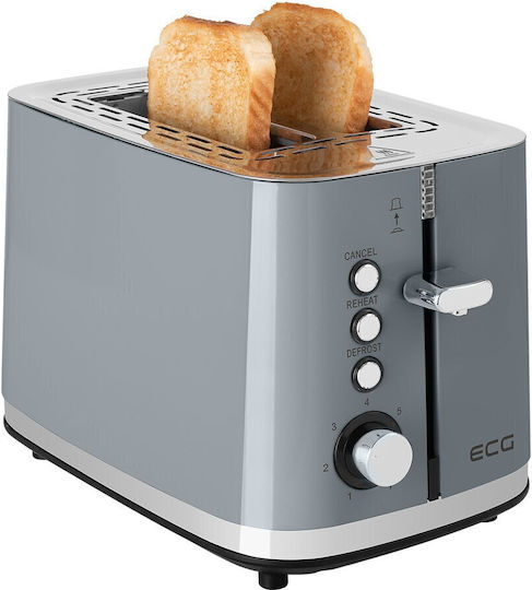 ECG Toaster 2 Schlitze 925W Gray
