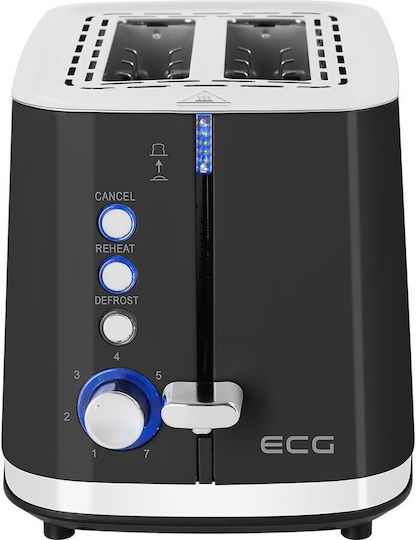 ECG Toaster 2 Slots 925W Black