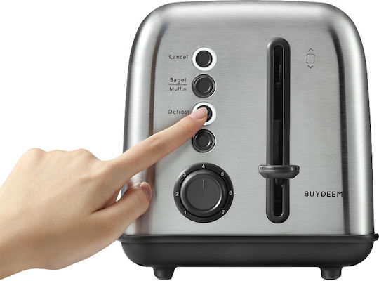 Buydeem Toaster 2 Schlitze 900W Gray