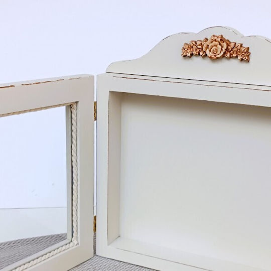 Korres Craft Flowers Cottage Στεφανοθήκη Ορθογώνια Ξύλινη Λευκή 29x30εκ.