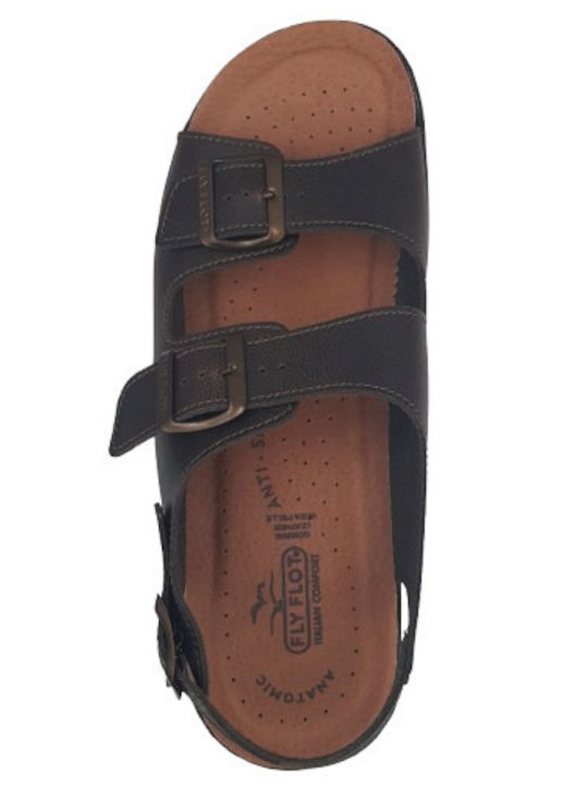 Leder Herrensandalen in Braun Farbe