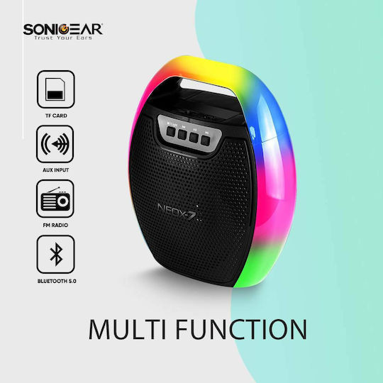Sonic Gear NEOX7 Ηχείο Bluetooth 5W με Ραδιόφωνο και Διάρκεια Μπαταρίας έως 8 ώρες Μαύρο