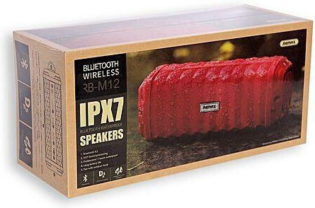 Remax RB-M12 Αδιάβροχο Ηχείο Bluetooth 6W με Διάρκεια Μπαταρίας έως 8 ώρες Κόκκινο