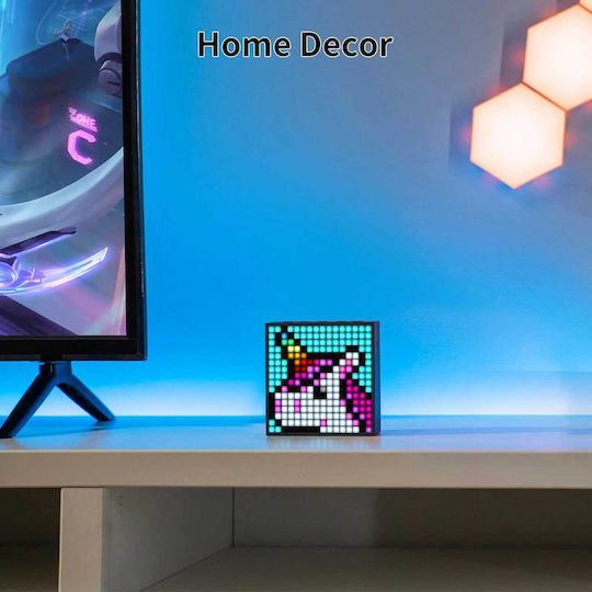 Divoom Timebox Evo Ηχείο Bluetooth 6W με Ραδιόφωνο και Διάρκεια Μπαταρίας έως 6 ώρες Μαύρο