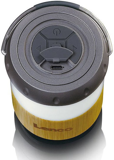 Lenco BTL-030BA Ηχείο Bluetooth 3W με Διάρκεια Μπαταρίας έως 40 ώρες Bamboo-White