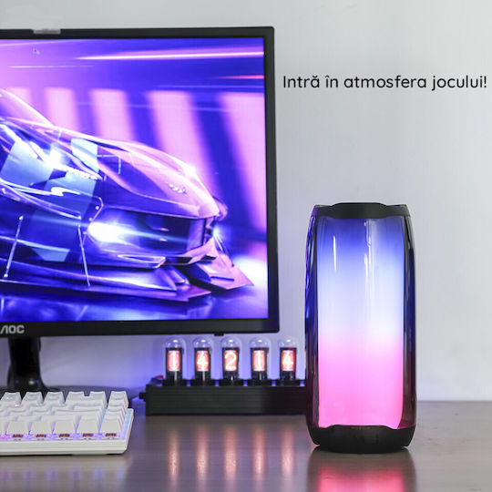 Hoco Pulsating Ηχείο Bluetooth 10W με Ραδιόφωνο και Διάρκεια Μπαταρίας έως 4 ώρες Μαύρο