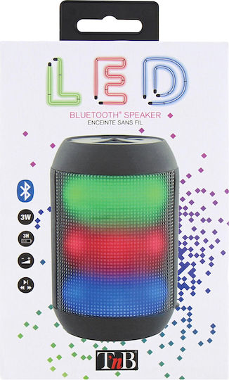 T'nB Led Speakers BT Bluetooth Speaker 3W with Battery Life up to 3 hours Black