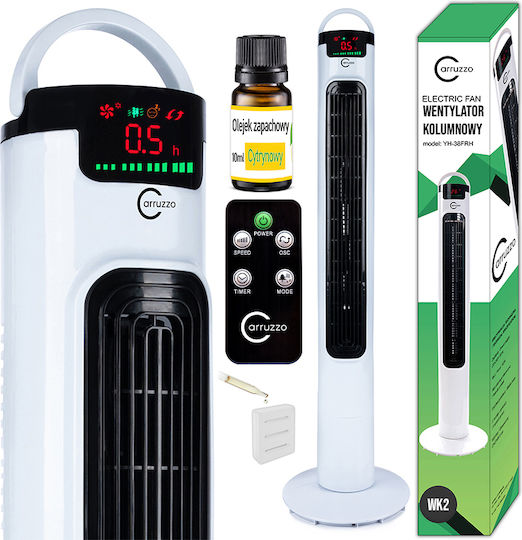 Carruzzo Tower Fan 45W with Remote Control Beige