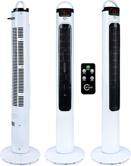 Carruzzo Tower Fan 45W with Remote Control Beige