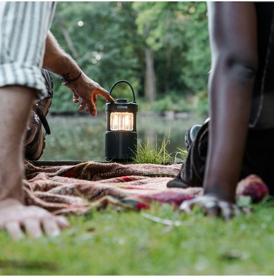 Pure Woodland Glow Ηχείο Bluetooth 20W με Διάρκεια Μπαταρίας έως 14 ώρες Μαύρο