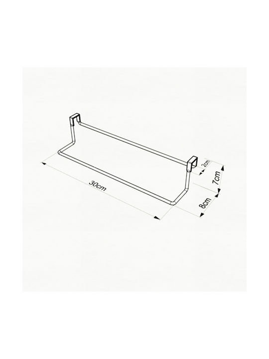 Tekno-tel Кукла На Врата За Кърпи За Шкаф 30x8x7см Хромирана Стомана