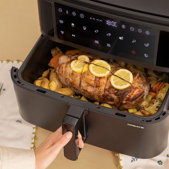 Create Air Fryer with Double Detachable Bucket 10lt Black