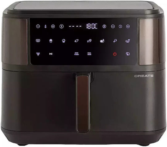 Create Air Fryer with Double Detachable Bucket 10lt Black