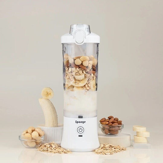 Sponge Blender Cu Cană Din Plastic 600 Ml Albă
