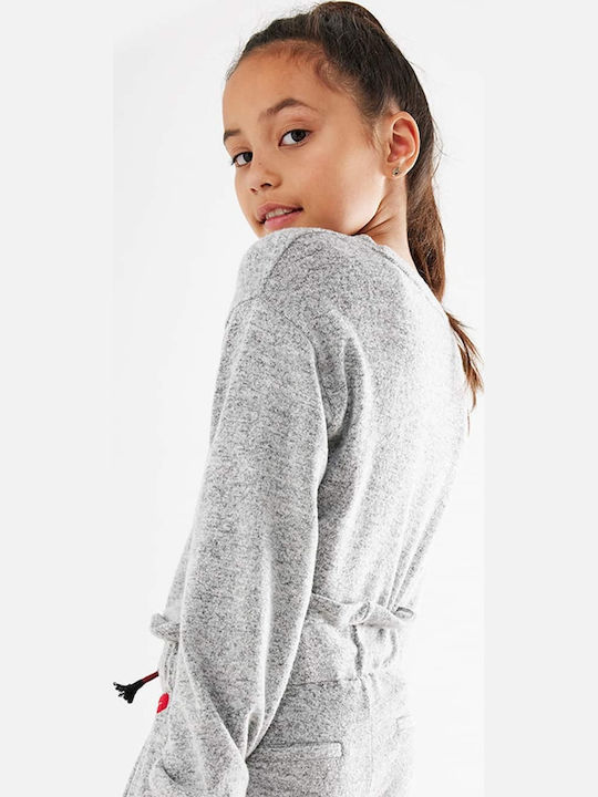 Kids Rib Sweater Round Neck Mexx 1843 Velours Gray