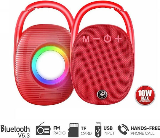 Sonic Gear Go 1 Bluetooth Speaker 5W with Radio and Battery Life up to 4 hours Red