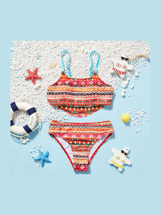 Costum De Baie Pentru Copii Fete Bohemia Roșu