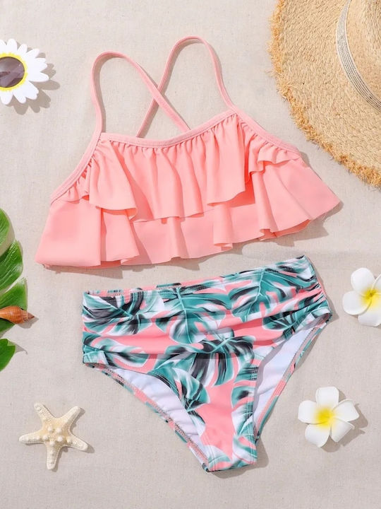 iEFiEL Costum de baie pentru copii Bikini Roz