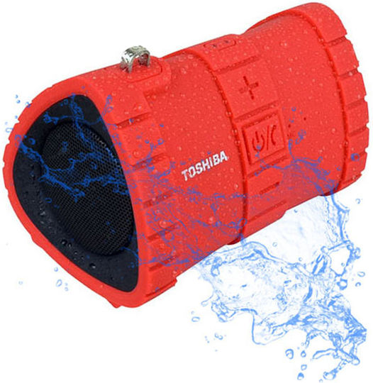 Toshiba TY-WSP100 Αδιάβροχο Ηχείο Bluetooth 6W με Διάρκεια Μπαταρίας έως 20 ώρες Κόκκινο