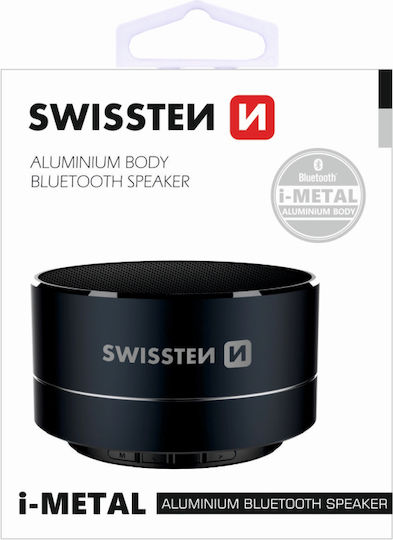 Swissten i-Metal Bluetooth-Lautsprecher 3W mit Akkulaufzeit bis zu 2.5 Stunden Schwarz
