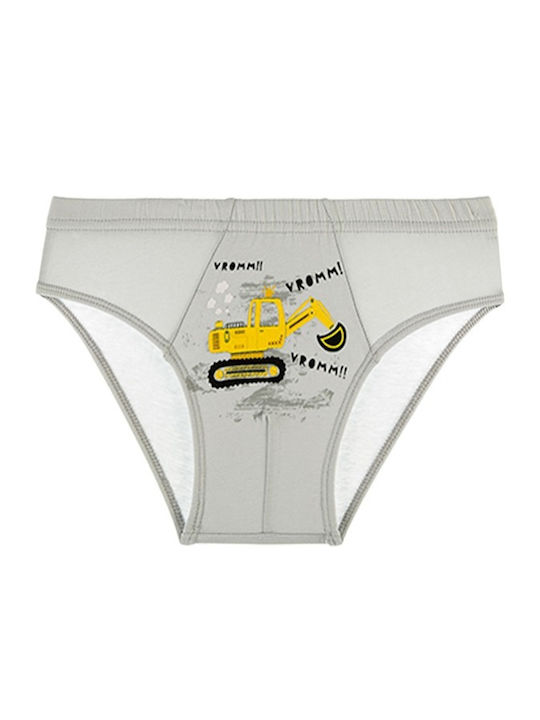 Donella Kids' Set Brief with Undershirt Grey. 2pcs