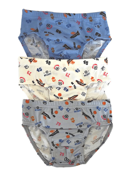 Cotonella Set of Kids' Briefs Blue 3pcs