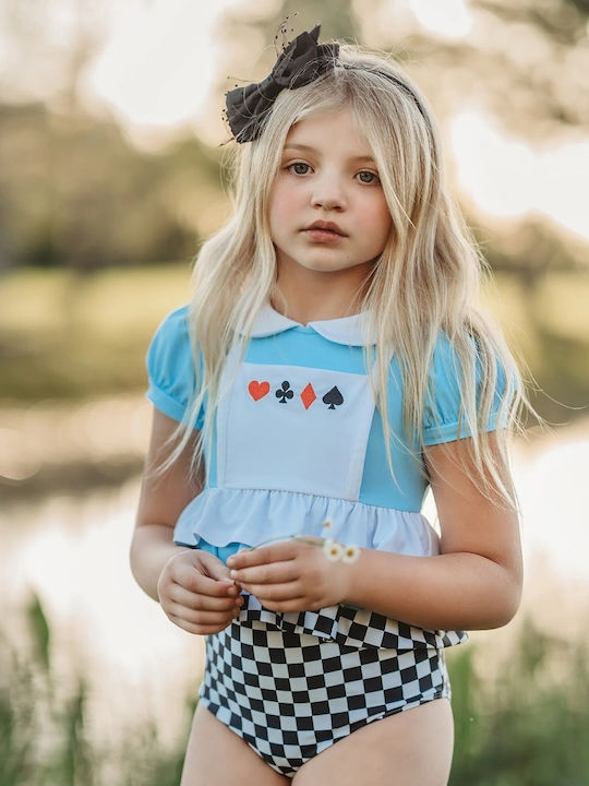 Πριγκίπισσα Alice In Wonderland Παιδικό Μαγιό Γαλάζιο