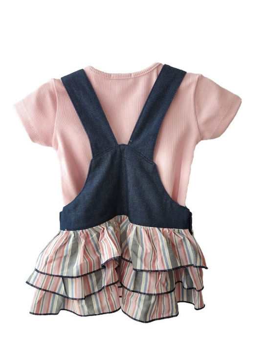 Grammy Kinderkleid Set mit Bluse Rosa